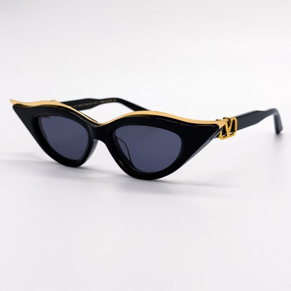 NEW VALENTINO V-GOLDCUT-II WOMEN BLACK SUNGLASSES VALENTINO VLS-114A main image 7